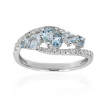 Bague en or et aigue - marine du br�sil aaa (cirari)