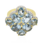 Bague en or et aigue - marine de medina