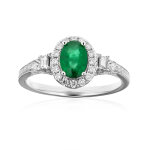 Bague en or et emeraude de zambie aaa (cirari)