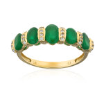 Bague en or et emeraude de zambie aaa (cirari)