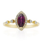 Bague en or et grenat rhodolite