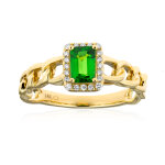 Bague en or et tsavorite du kenya aaa (cirari)