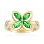 Bague en or et grenat tsavorite du kenya (de melo gold)