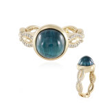 Bague en or et indigolite oeil de chat (amayani)
