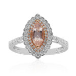 Bague en or et morganite aaa (cirari)