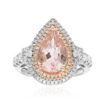Bague en or et morganite aaa (cirari)
