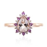 Bague en or et morganite aaa (cirari)