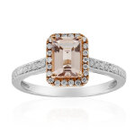 Bague en or et morganite aaa (cirari)