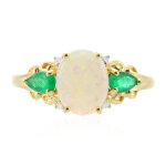 Bague en or et opale d'australie (cirari)