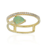 Bague en or et opale welo aaa