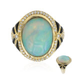 Bague en or et opale welo aaa