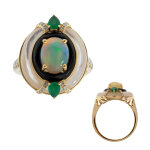 Bague en or et opale welo aaa (cirari)