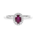 Bague en or et rubis aaa du mozambique