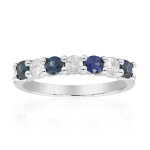 Bague en or et saphir bleu de ceylan