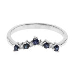 Bague en or et saphir bleu de ceylan