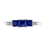 Bague en or et saphir bleu de ceylan