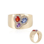 Bague en or et saphir bleu de ceylan (adela gold)
