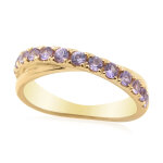 Bague en or et saphir pourpre de ceylan non chauff�