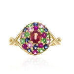 Bague en or et saphir rouge (cirari)