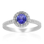 Bague en or et tanzanite aaa