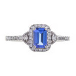 Bague en or et tanzanite aaa