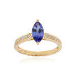 Bague en or et tanzanite aaa Bague en or et tanzanite aaa