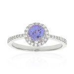 Bague en or et tanzanite aaa