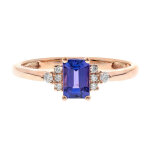 Bague en or et tanzanite aaa