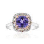 Bague en or et tanzanite aaa (cirari)