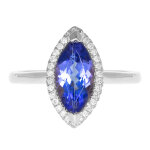 Bague en or et tanzanite aaa (cirari)