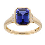 Bague en or et tanzanite aaa (cirari)