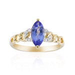 Bague en or et tanzanite aaa (cirari)
