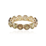 Bague en or et tanzanite jaune non chauff�e