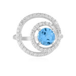 Bague en or et topaze bleu suisse (de melo gold)