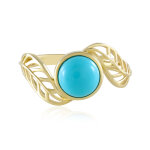 Bague en or et turquoise sleeping beauty (ornaments by de melo)