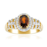 Bague en or et zircon rouge de kings plains