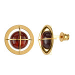 Boucles d'oreilles en argent et ambre cerise de la baltique (dagen)