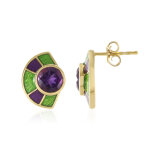 Boucles d'oreilles en argent et am�thyste (adela silber)