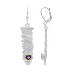 Boucles d'oreilles en argent et améthyste de zambie (monosono collection) Boucles d'oreilles en argent et améthyste de zambie (monosono collection)