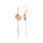 Boucles d'oreilles en argent et calcdoine blanche (km by juwelo)