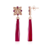 Boucles d'oreilles en argent et calc�doine rouge (km by juwelo)