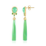 Boucles d'oreilles en argent et calc�doine verte (km by juwelo)