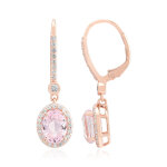 Boucles d'oreilles en argent et kunzite