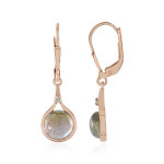 Boucles d'oreilles en argent et labradorite verte de maniry (km by juwelo)