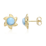 Boucles d'oreilles en argent et larimar