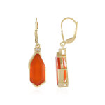 Boucles d'oreilles en argent et onyx rouge