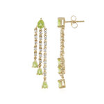 Boucles d'oreilles en argent et p�ridot