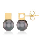Boucles d'oreilles en argent et perle de culture de tahiti (tpc)
