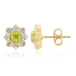 Boucles d'oreilles en argent et sph�ne