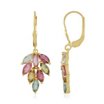 Boucles d'oreilles en argent et tourmaline
